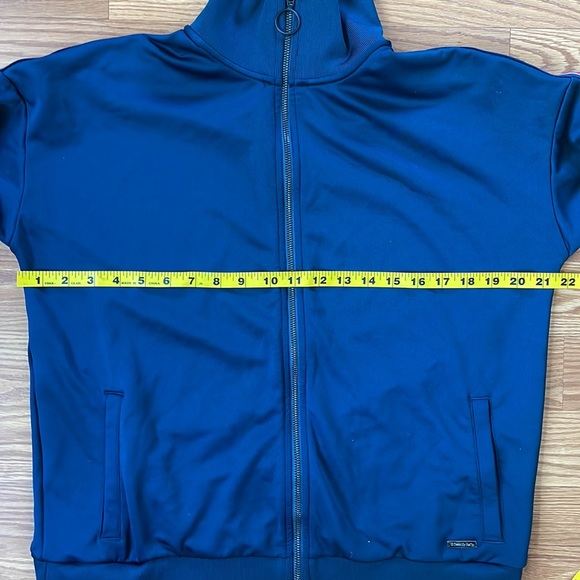 Sweaty Betty Retro Classic Track Jacket Blue with Red White Stripe Size Medium - Picture 6 of 11